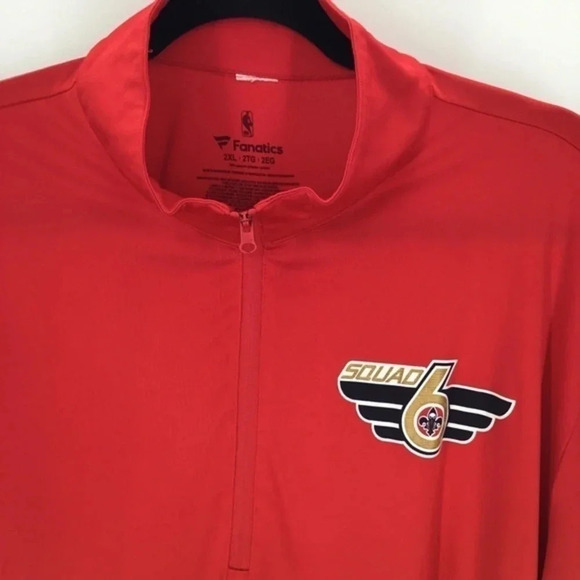 Fanatics Men’s New Orleans Pelicans Squad 6 -1/4 Zip Pullover - Picture 3 of 5